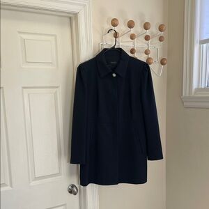 Zara Basic - Wool Blend Button Down Preppy Jacket - Navy - L